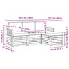 vidaXL Комплект дивани за открито 4 pcs Натурален и Бежов