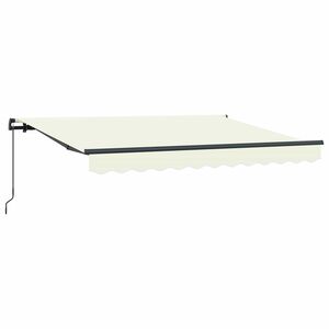 vidaXL Прибираща се тента Крем 250 x 200 cm текстил