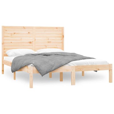 vidaXL Рамка за легло, дърво масив, 160х200 см