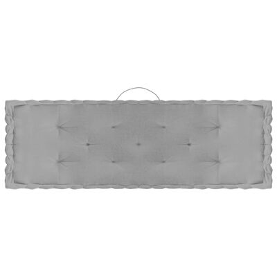 vidaXL Палетни възглавници за под, 4 бр, памук, сиви