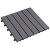 vidaXL Плочка за decking 20 pcs Сиво 30 x 30 cm Дърво от Акация