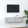 vidaXL ТB шкаф, сив сонома, 80x31x25,5 см, инженерно дърво