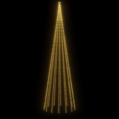 vidaXL Коледна елха конус, топло бяло, 1134 LED, 230x800 см