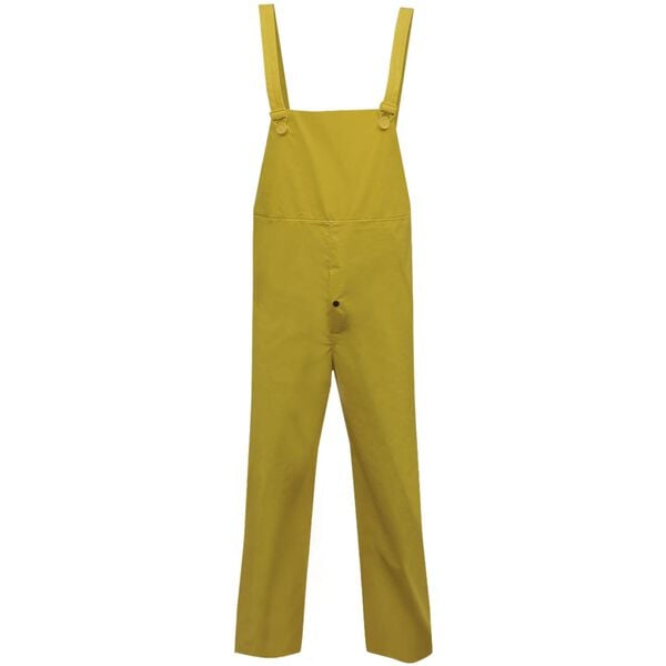 vidaXL Водоустойчив дъждобран от две части с качулка, жълт, XXL