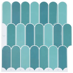 vidaXL Плочка с перо 50 pcs Синьо 30 x 30 cm Полиуретан и PET