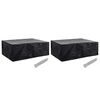 vidaXL Покривала за градински мебели 2 бр 8 капси 242x162x100 см