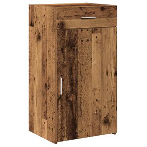 vidaXL Служебен шкаф с чекмедже Старо дърво 50 x 42,5 x 93 см