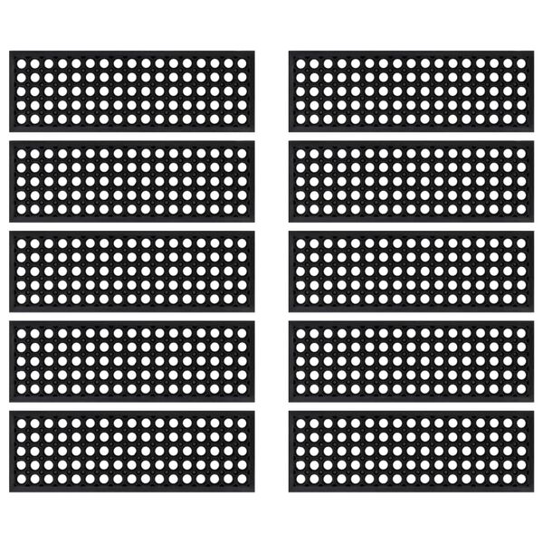 vidaXL Постелки за стъпала 10 бр 25x75 см гума