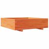 vidaXL Градинска кашпа, восъчнокафява, 90x90x26,5см борово дърво масив