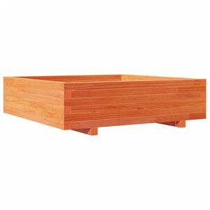 vidaXL Градинска кашпа, восъчнокафява, 90x90x26,5см борово дърво масив