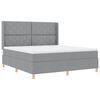 vidaXL Легло с пружинирана основа Светлосиво 180 x 200 cm текстил