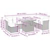 vidaXL Градински комплект диван с възглавници 9 части бежов полиратан