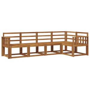 vidaXL Комплект дивани за открито 5 pcs Естествен