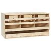 vidaXL Пилешка гнездилка, 3 отделения, 72x33x38 см, бор масив