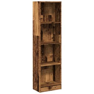 vidaXL Библиотека, старо дърво, 40x24x176 см, инженерно дърво