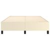 vidaXL Рамка за легло с пружини кремава,140x200 см, изкуствена кожа