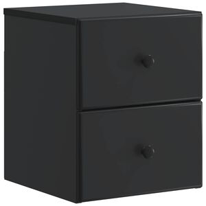 vidaXL Спален шкаф с монтаж на стена Черно 34,5 x 33 x 40 см