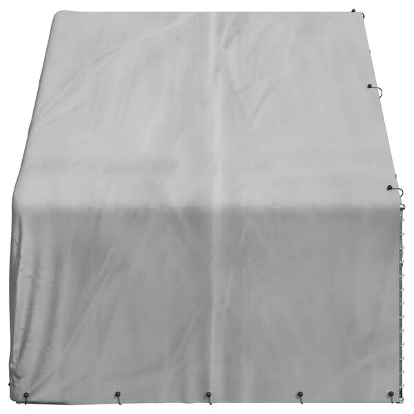 vidaXL Външна клетка за кучета с покривало 3x2x1,9 м, поцинкована стомана