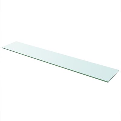 vidaXL Плоча за рафт, прозрачно стъкло, 110 x 20 см