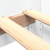 vidaXL Рамка за легло, бяла 100x200 см, масивно дърво