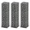 vidaXL Комплект габиони, 3 бр, поцинкована тел, 25x25x100 см