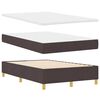 vidaXL Легло с пружинирана основа Тъмнокафяв 120 x 190 cm текстил