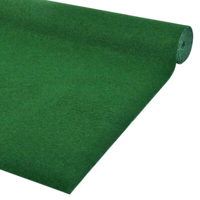 vidaXL Изкуствена трева с шипове, PP, 10x1,33 м, зелена