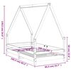 vidaXL Рамка за детско легло черна 80x160 см масивно борово дърво