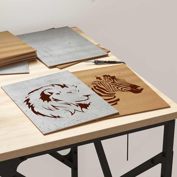 vidaXL Декор панели 50 pcs Бетонно сиво 21 x 30 x 0.3 см