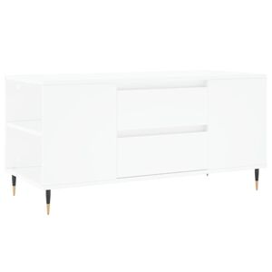 vidaXL Кафе маса, бяла, 102x44,5x50 см, инженерно дърво