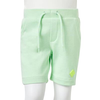 Детски къси панталони с връв, яркозелени, 92