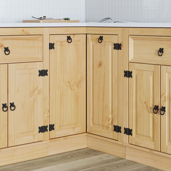 vidaXL За шкафове с рафт Меден 60 x 32 x 40 см Солидно борово дърво