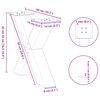 vidaXL Крака за масичка за кафе, X-образни, 2 бр., антрацит, 50 x (42-43) см, стомана