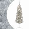 vidaXL Изкуствена тясна коледна елха с топка 150 см 150 LED светодиода