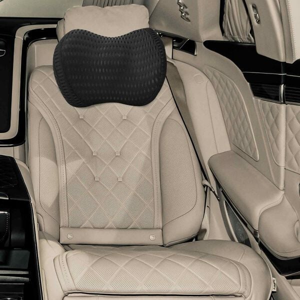 vidaXL Възглавница за врат Черен 30,5 x 21,5 x 13 см Мемори пяна