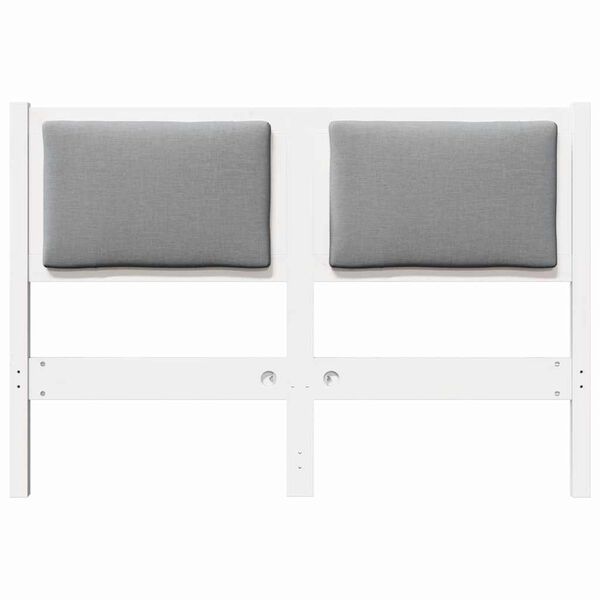 vidaXL Облегалка за глава Друг Бяло 135 cm Борово дърво масив