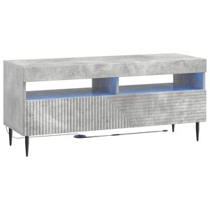 vidaXL LED телевизионен кабинет HAARLEM 100 x 35 x 43 см Бетонно сиво