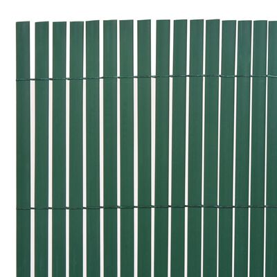 vidaXL Двустранна градинска ограда, PVC, 90x500 см, зелена