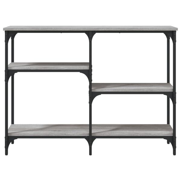 vidaXL Конзолна маса, сив сонома, 102x29x75 см, инженерно дърво