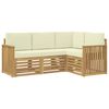 vidaXL Комплекти дивани 4 pcs Бяло и кремаво 187,5 x 128,5 x 73 см
