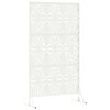 vidaXL Екран за уединение Бяло Стомана