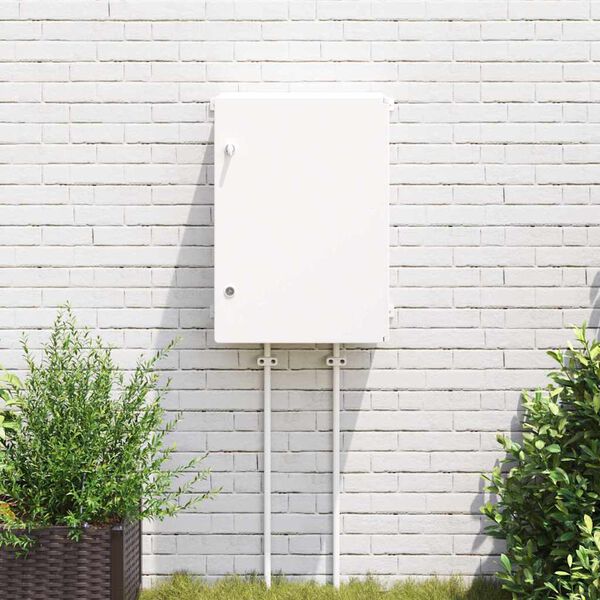 vidaXL Контролен шкаф Сив 57 x 24,5 x 70 см ABS пластмаса