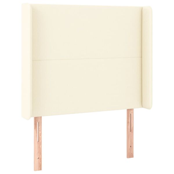 vidaXL Горна табла с уши, кремава, 93x16x118/128 см, изкуствена кожа