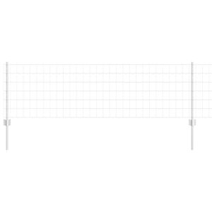 vidaXL Ограда с пост Сребрист