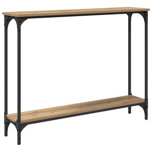 vidaXL Конзолна маса Дъб 100 x 22,5 x 75 см Инженерна дървесина