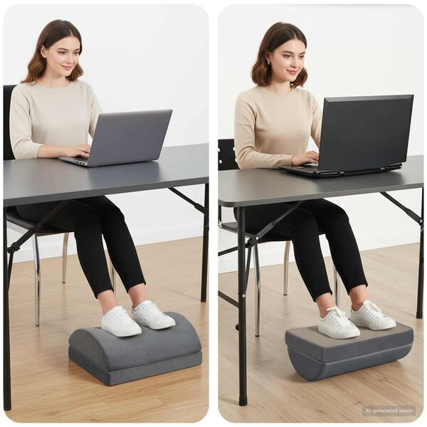 vidaXL Възглавница за повдигане на крака Едноцветен Сив