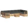 vidaXL Комплект дивани за открито 8 pcs Бяло и антрацит