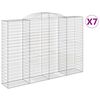 vidaXL Габионни кошници арка 7 бр 300x50x200/220 см поцинковано желязо