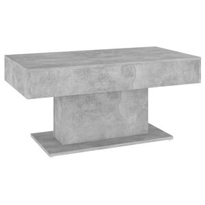 vidaXL Маса за кафе, бетонно сива, 96x50x45 см, инженерно дърво