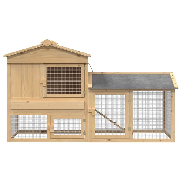 vidaXL Кокошарник Кафяво 150 x 60 x 89 cm